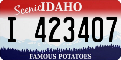 ID license plate I423407