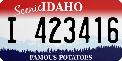 ID license plate I423416