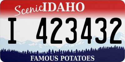 ID license plate I423432