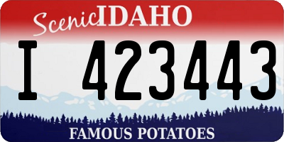 ID license plate I423443