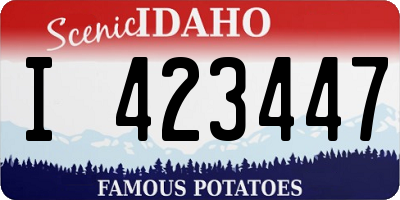 ID license plate I423447