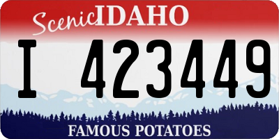ID license plate I423449