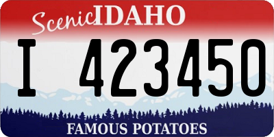 ID license plate I423450