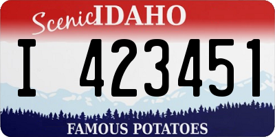 ID license plate I423451