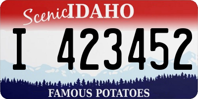 ID license plate I423452