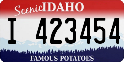 ID license plate I423454