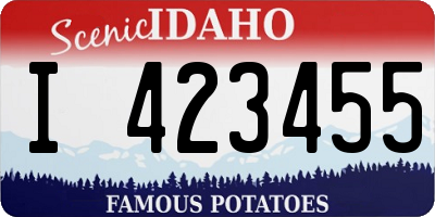 ID license plate I423455