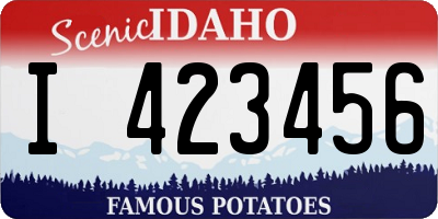 ID license plate I423456
