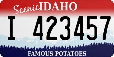 ID license plate I423457