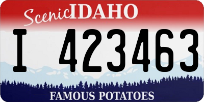 ID license plate I423463