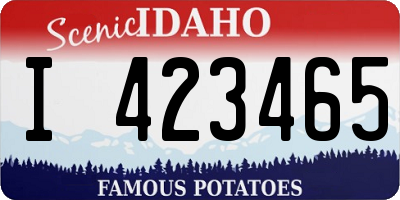 ID license plate I423465