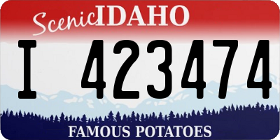 ID license plate I423474