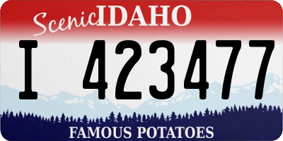 ID license plate I423477