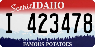 ID license plate I423478