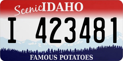 ID license plate I423481