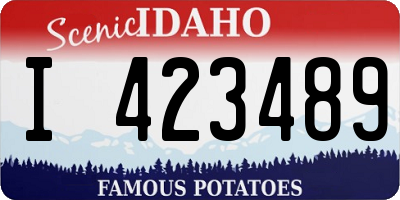 ID license plate I423489
