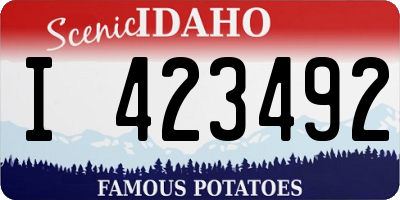 ID license plate I423492