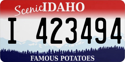 ID license plate I423494
