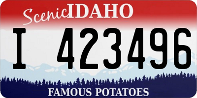 ID license plate I423496