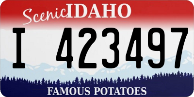 ID license plate I423497