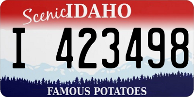 ID license plate I423498