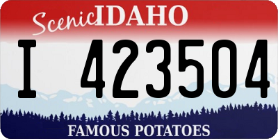 ID license plate I423504