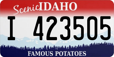 ID license plate I423505
