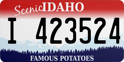 ID license plate I423524