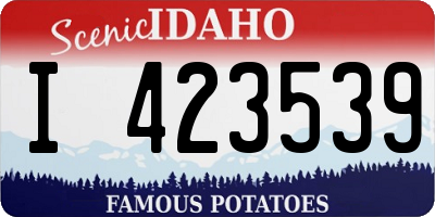 ID license plate I423539