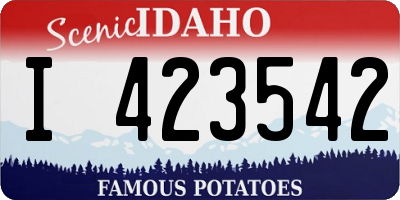 ID license plate I423542