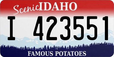 ID license plate I423551