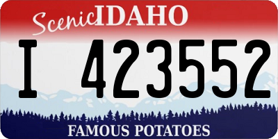 ID license plate I423552