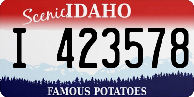 ID license plate I423578