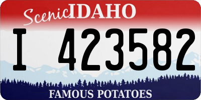 ID license plate I423582