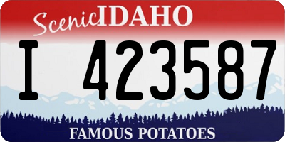 ID license plate I423587