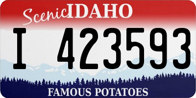 ID license plate I423593