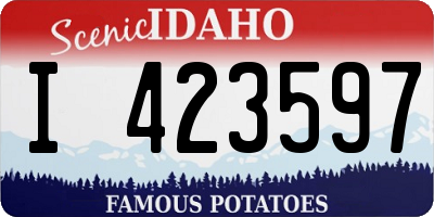 ID license plate I423597