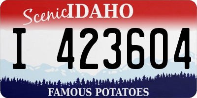 ID license plate I423604