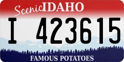 ID license plate I423615
