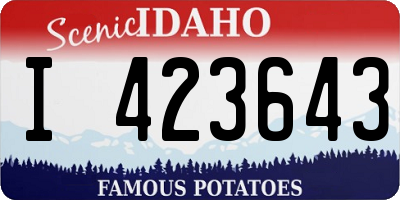 ID license plate I423643