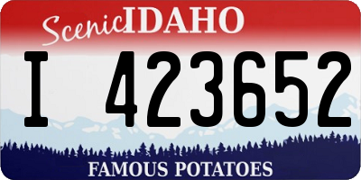 ID license plate I423652