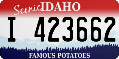 ID license plate I423662