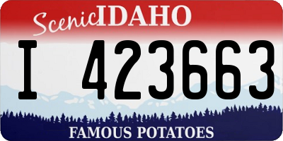 ID license plate I423663