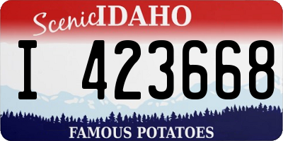 ID license plate I423668