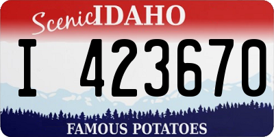 ID license plate I423670