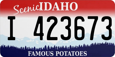 ID license plate I423673