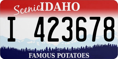 ID license plate I423678