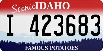 ID license plate I423683