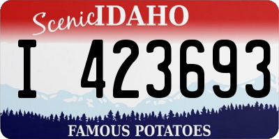ID license plate I423693