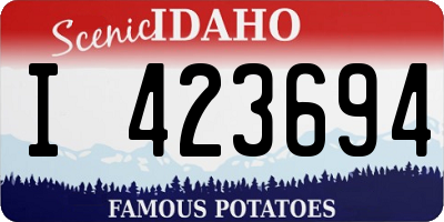 ID license plate I423694